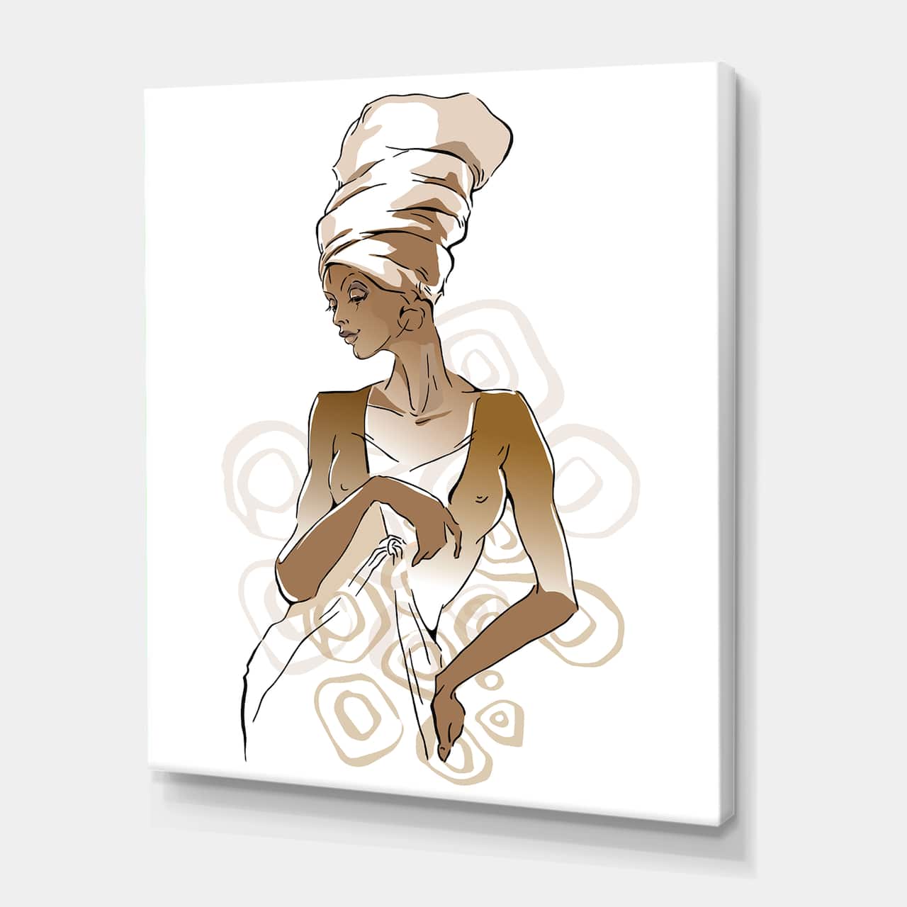 Designart - African American Woman Portraits - Modern Canvas Wall Art Print